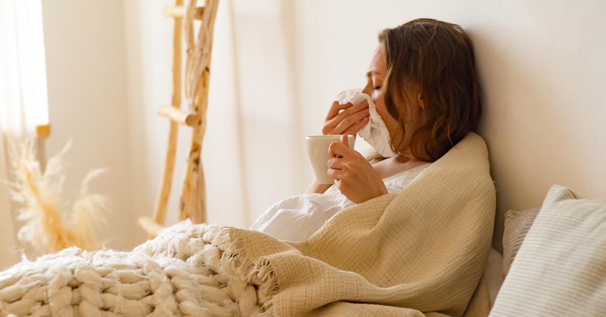 Image of sick adult patient
